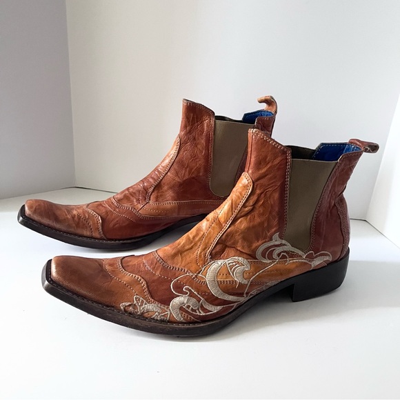 Mark Nason Other - Mark Nason Rock Never Dies Boots men’s size 12 embroidered leather boots